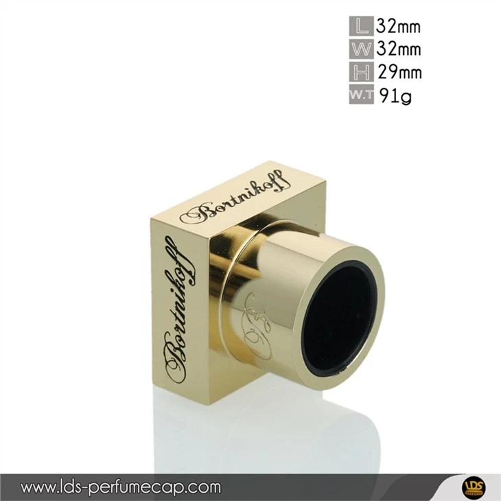 Gold Zamac Lid For Perfume Bottle Cap
