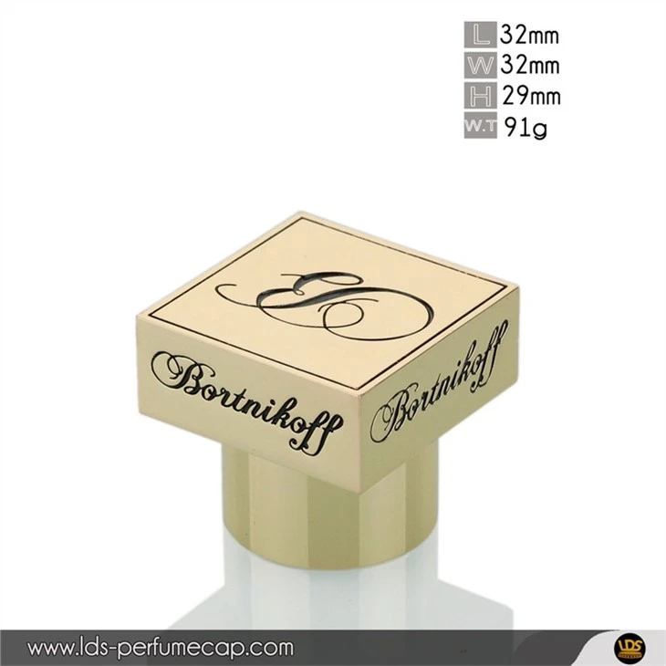 Gold Zamac Lid For Perfume Bottle Cap